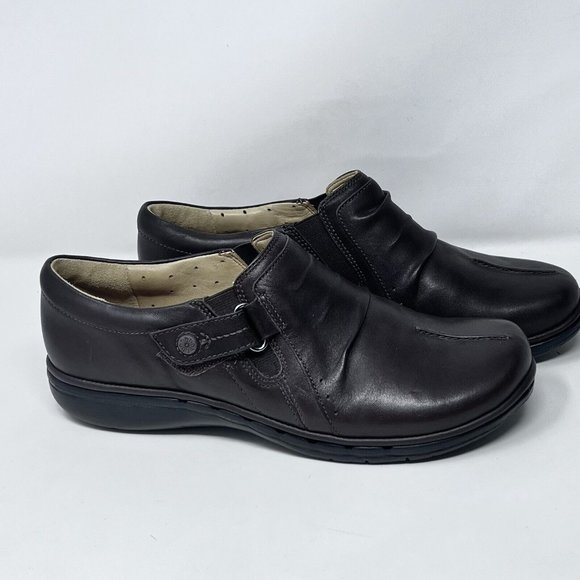 Women's Clarks Unstructured 16731 Slip On Leather Clogs Shoes Brown Sz‎ 7.5 EUC - Picture 2 of 11